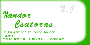 nandor csutoras business card