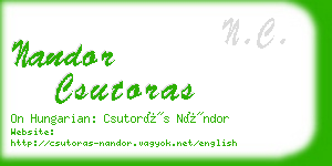 nandor csutoras business card